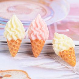 Resin Simulation Ice Cream Miniature Decorative Objects Mobile Phone Case Diy Material Refrigerator Sticker Brooch Diy Resin Ornament Accessories 1224089