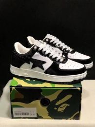 With Box Bapestass Bapess Sta Casual Shoes Sk8 Low Men Women Black White Pastel Green Blue Suede Mens Womens Trainers Outdoor Sports Sneakers Walking Jogging Shoe