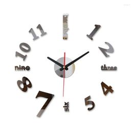 Wall Clocks Reloj De Pared Real 16 Round Combination Diy Mirror Clock Home Fashion Sitting Room Modern Acrylic