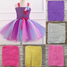 Party Decoration 9/6 Inches Baby Shower Crochet Tutu Tops Wrap Chest Bustier DIY Tubes Fabric Birthday Gifts Tulle Skirt Accessaries 5z