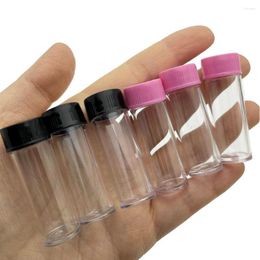 Storage Bottles 4ML Small Sample Pink Black Cap Empty Nail Art Compact Tins Scallion Powder Jars Cosmetic Packing Container