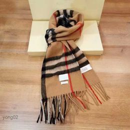 Winter 100% Cashmere Designer Scarf High-grade Soft Thick Fashion Mens Womens Luxury Scarves Neutral Classic Plaid Large Capeiujh