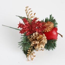 Christmas Decorations Vitality Artificial Flowers Ornament Pine Cone Bouquet For Home Wedding Year Decoration Fake