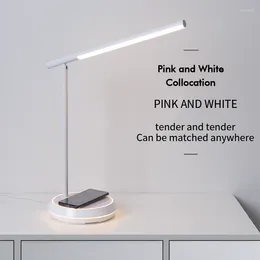 Table Lamps Simple Study Reading Lamp Vertical Bar Intelligent Dimming Wireless Charging Multi-functional Bedside Night Light