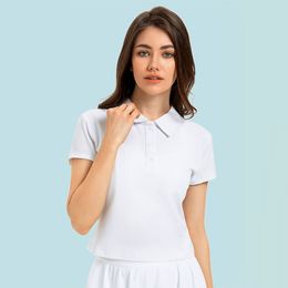 335- Tecidos de tecidos resfriados a água camisas de tênis ioga tampas de camisa pólo mulher camisa de seca rápida camisetas ao ar livre Blusa Cool Sweatshirt