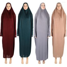 Ethnic Clothing Muslim Women Maxi Prayer Abaya Hijab Overhead Full Cover Dress Robes Kaftan Arab Islamic Bat Sleeve Burqa Khimar Niqab
