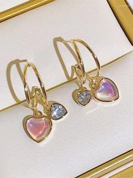 Stud Earrings Fashion Trend Unique Design Symphony Mermaid Ji Love Ring Lady Senior Jewelry Couple Birthday Gift