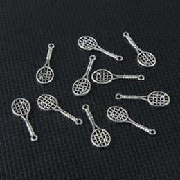 Charms for Bracelets Making Tennis Racket Alloy Men Women Fashion Jewelry Necklace Diy Kits Crafts Pendant Accessories
