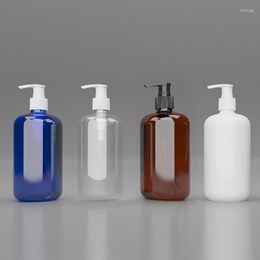 Storage Bottles 500ml Empty Whitie Black Plastic Lotion Pump Big Bottle For Shampoo Shower Gel Liquid Soap Facial Cleanser Cosmetic