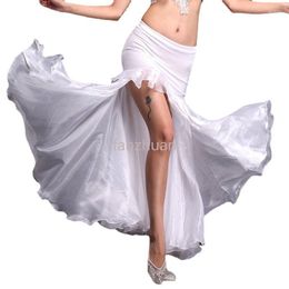 Stage Wear Women Belly Dance Skirt Rumba Cha-cha Girls Clothes Luxury Velvet Sexy Shirt White Fashion Dress