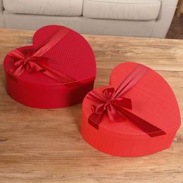 Gift Wrap Red Heart Shaped Florist Hat Boxes Candy Box Packaging Valentine's Day Christmas Flowers Gifts Living Vase