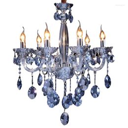 Chandeliers Phube Lighting Luxury Crystal Chandelier Ocean Blue Lustre Light