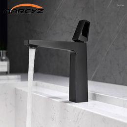 Bathroom Sink Faucets Brass Basin Faucet Household Personality Creative Grey Square And Cold Single-hole XH-8013