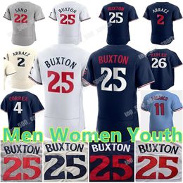 2024 Custom Royce Lewis Trikot Byron Buxton Luis Arraez Jose Miranda Carlos Correa Max Kepler Gary Sanchez Gio Urshela Nick Gordon Jorge Polanco Miguel Sano Baseball