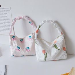 Evening Bags DHL50pcs Women Polyester Floral Prints Large Capacity Square Shoulder BagEvening