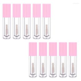 Storage Bottles Pink Lip Gloss Bottle 5ml Glaze Tubes Empty Lipgloss Tube Packaging Material Makeup DIY