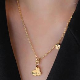 Pendant Necklaces Cartoon Kawaii Luck Choker Necklace For Women Gold Colour