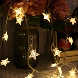 Christmas Decorations 6M LED Star String Warm Lamp Fairy Light Holiday Wedding Party For Tree Decoration Ornament SU34