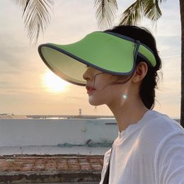 Wide Brim Hats Hat Female Summer UV Protection Air Top Cycling Sun Outdoor Korean Style All-Matching MaleWide