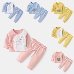 Clothing Sets 2023 Spring Autumn Underwear Clothes Suit For Toddler Infant Girl Boy Cotton Clothings Outfit Cartoon Print Top Trouser Wear