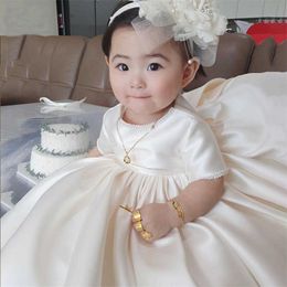 Girl's Dresses Baby Girls Dress For Party And Wedding Pearl 1st Birthday Dress For Baby Girl Tulle Princess Baby Baptism Dress Christening Gown