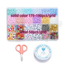 Set mit losen Perlen für die Herstellung von Armbändern aus Polymer-Ton, für Damen, Modeschmuck, Halsketten, DIY-Kits, Basteln für Mädchen und Kinder, klare Perlen