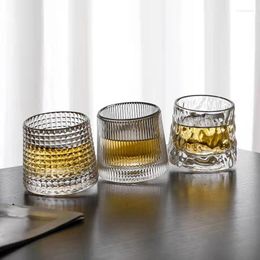 Wine Glasses Whiskey Cup Rotating Gifts For Men Lovers Style Glassware Bourbon Rocks Cocktail ScotchRum