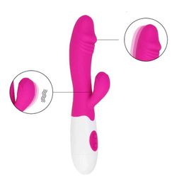 Adult Massager Rabbit Dildo Vibrator for Women 30 Speeds Vibrating Toys Clitoris Massage Vagina G-spot Stimulator Female Masturbator