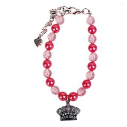 Dog Apparel Lightweight Good Pet Collar Cat Necklace With Crown Pendant Ornament Attractive Vibrant Colour Daily Wear