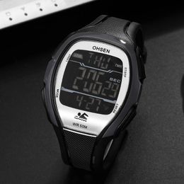Wristwatches OHSEN Outdoor Alarm Men Watch Digital Wrist Watches Mens Waterproof LED Auto Date Sport Relogio Masculino 1802