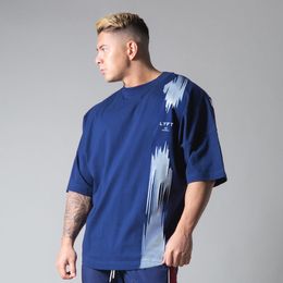 Mens TShirts Summer Casual Fitness Shortsleeved Fashion Cotton Loose Round Neck Solid Color Oversized Tshirt Training Shirt Men 230317