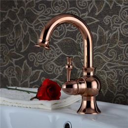 Bathroom Sink Faucets Vidric Kitchen & And Cold Water Deck Mounted Basin Taps Mixer Washbasin Rose Gold Faucet Golden