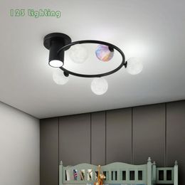 Chandeliers Designer LED Black Gold Metal Colorful White Ball Include G9 Bulb For Restaurant Parlor Bedroom Modern Lamp