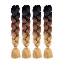 Synthetic Hair Super Jumbo Hair Braids Synthetic Yaki Texture Ombre Jumbo Braiding Hair Extensions