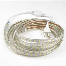 LED Strips White Led Light Strip 220V SMD 5050 60Led/m IP67 Waterproof Warm White LedStrip 220 V Volt Led Strip Light For Room Bedroom 220V P230315