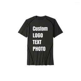 Men's T Shirts Custom Print LOGO/TEXT/PO Personalised Men Fitness Tee