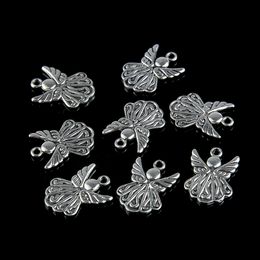 Charms for Bracelets Making Alloy Men Women Fashion Jewellery Necklace Silver Plated Angle Diy Kits Crafts Pendant Accessories