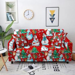 Chair Covers Christmas Sofa For Living Room Elastic Sectional Corner Cover Santa Claus Slipcover Couch Protector