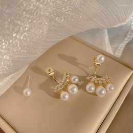 Stud Earrings 2023 Senior Fine After Hanging Fashion Fresh Pearl Lovely Contracted Elegant Women Jewelry