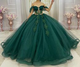 Quinceanera Dresses Princess Green Sequins Appliques Sexy Illusion Sweetheart Ball Gown with Plus Size Sweet 16 Debutante Party Birthday Vestidos De 15 Anos 62