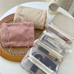 Storage Bags Cosmetic Cases For Women Ladies Large Capacity Separable Makeup Foldable Beauty Organizer Pouch Bathroom Wash Bag