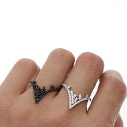 Wedding Rings Vintage Luxury Delicate For Women Black Colour Jewellery Accessories Noble Celebrities Evening Party