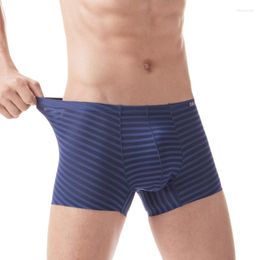 Underpants Men's Sports Breathable Underwear Summer Sexy Seamless Boxers Thin Loose Large Size Boxer Men