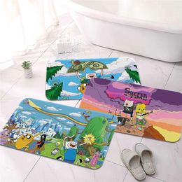 Carpets Anime Printed Flannel Floor Mat Bathroom Decor Carpet Non-Slip For Living Room Kitchen Welcome DoormatCarpets CarpetsCarpets