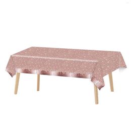 Table Cloth Rosy Gold Sequin Tablecloth Seamless Glitter Linen For Wedding Party Birthday Decorations