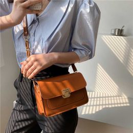 top Women Saddle Shoulder Bags Chain Pu Leather Messenger Bags New Fashion Solid Colour Bags Retro Famous Brand Purse and Bags 230308