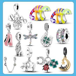 925 silver Fit Pandora Original charms DIY Pendant women Bracelets beads Car Dangle Animal Cats Doggy Charms Fit Brand