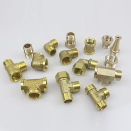 Water heating internal and external interface faucet 1/2 inch on wire direct conversion head elbow tee pipe copper loose fittings