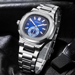 Wristwatches Luxury Military Watches Top Brand Chronograph Quartz Watch For Men Luminous Male Clock Tonneau Wristwatch Reloj Hombre