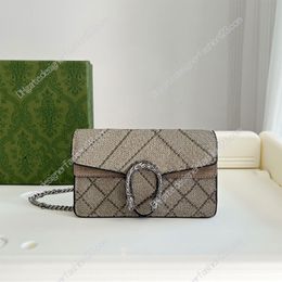 Luxury classic messenger bag chain fashion plaid brand wallet retro ladies brown leather handbag designer luggage weekend bags